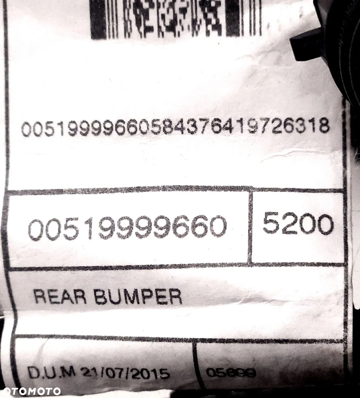 Jeep Renegade Wiązka przewodów czujnika parkowania PDC i Czujnik 00519999660 0053385934 - 2
