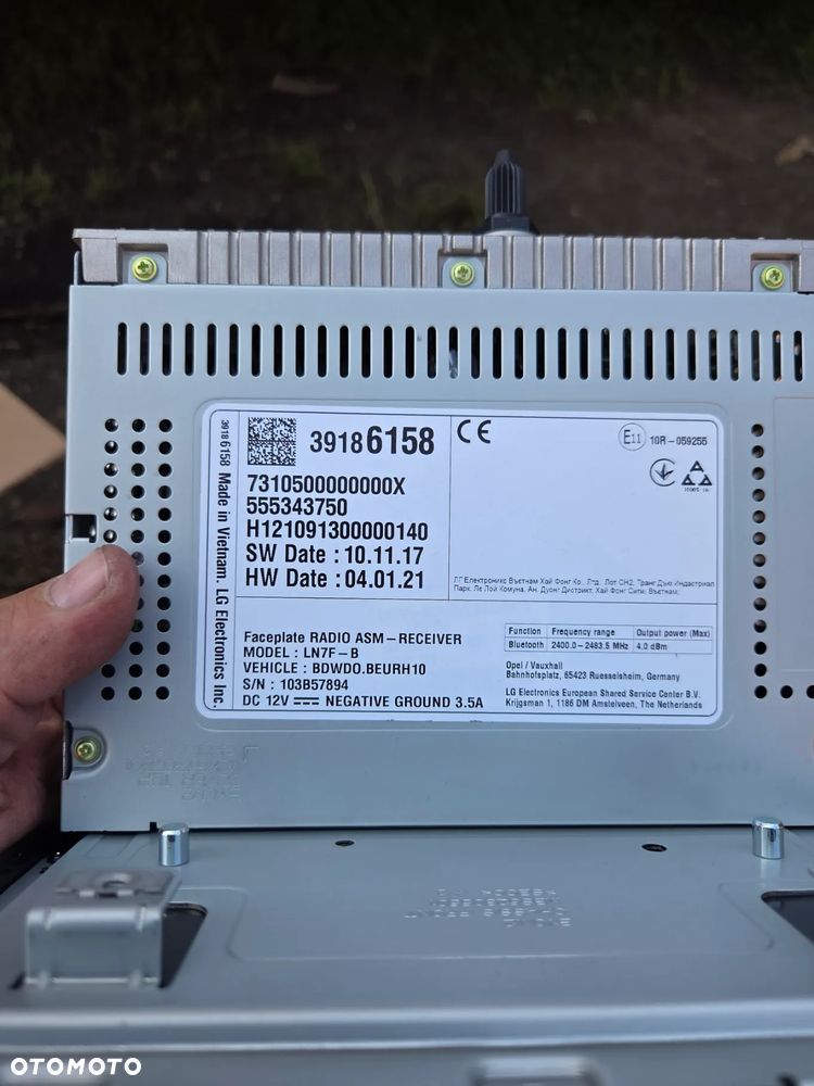 Radio Nawigacja Opel Zafira C 39186158 LN7F-B - 3