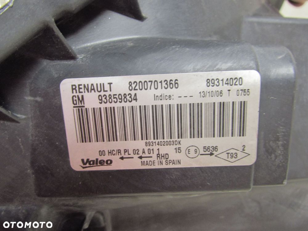 RENAULT TRAFIC II VIVARO 07-14 LAMPA PRZOD PRAWA REFLEKTOR 8200701366 93859834 UK - 5