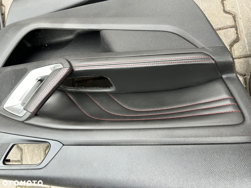 Peugeot 308 T9 Gt line boczek tapicerka drzwi hatchback czerwona nić - 7