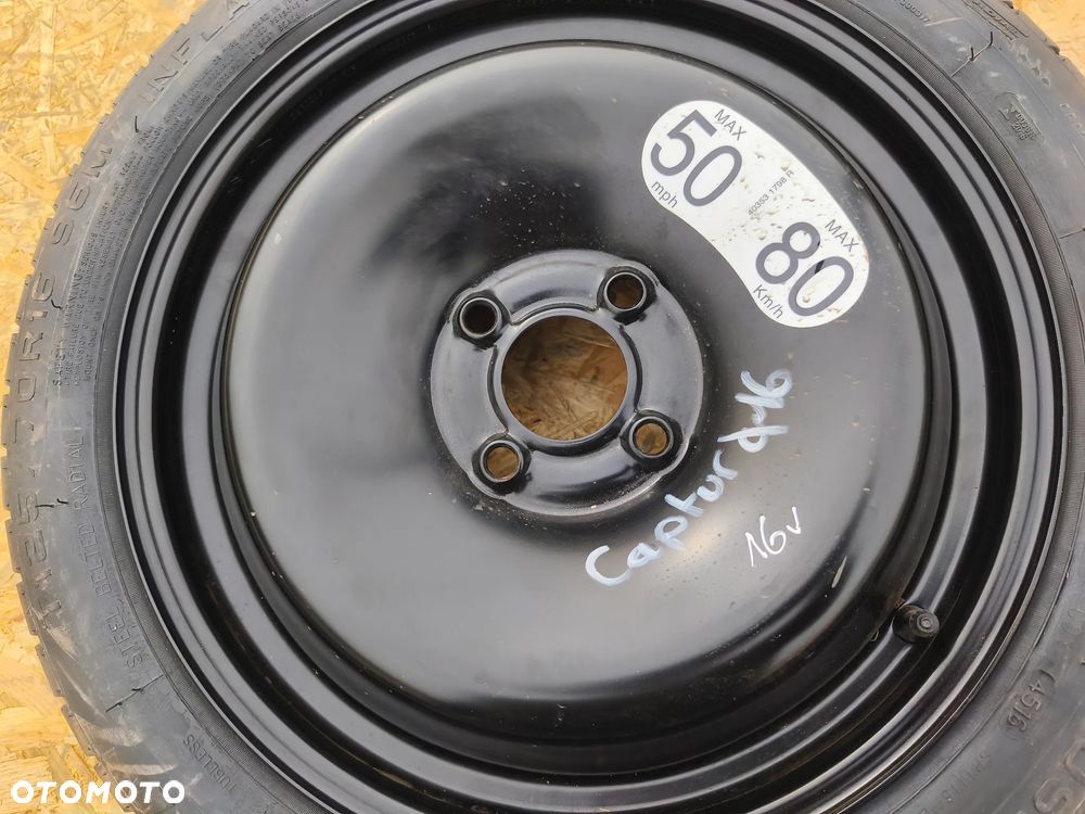 KOŁO DOJAZDOWE ZAPASOWE 125/70R16 4X100 RENAULT CAPTUR DACIA - 2
