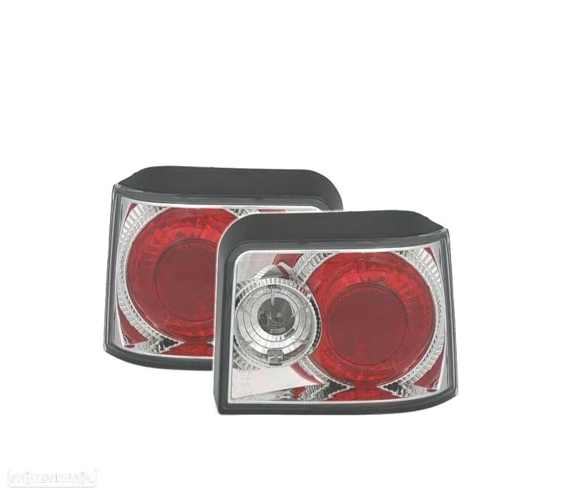 FAROLINS TRASEIROS PEUGEOT 205 83-96 VERMELHO CROMADO - 1