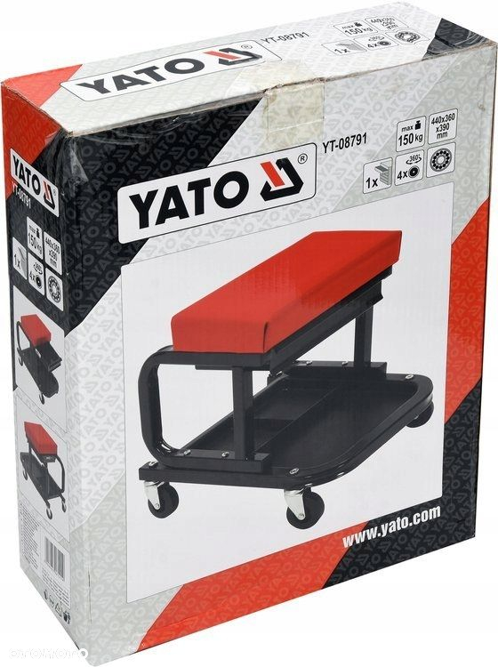 YATO TABORET WARSZTATOWY Z SZUFLADĄ NA KÓŁKACH OBITY WINYLEM YT-08791 - 6