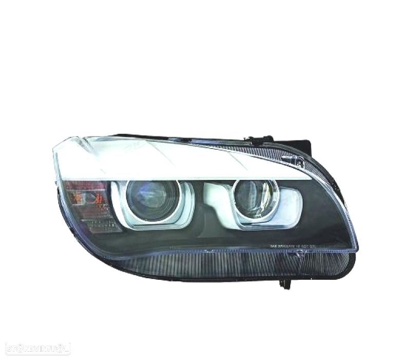 FARÓIS FRONTAIS BMW X1 E84 LCI 12-14 FUNDO PRETO - 1