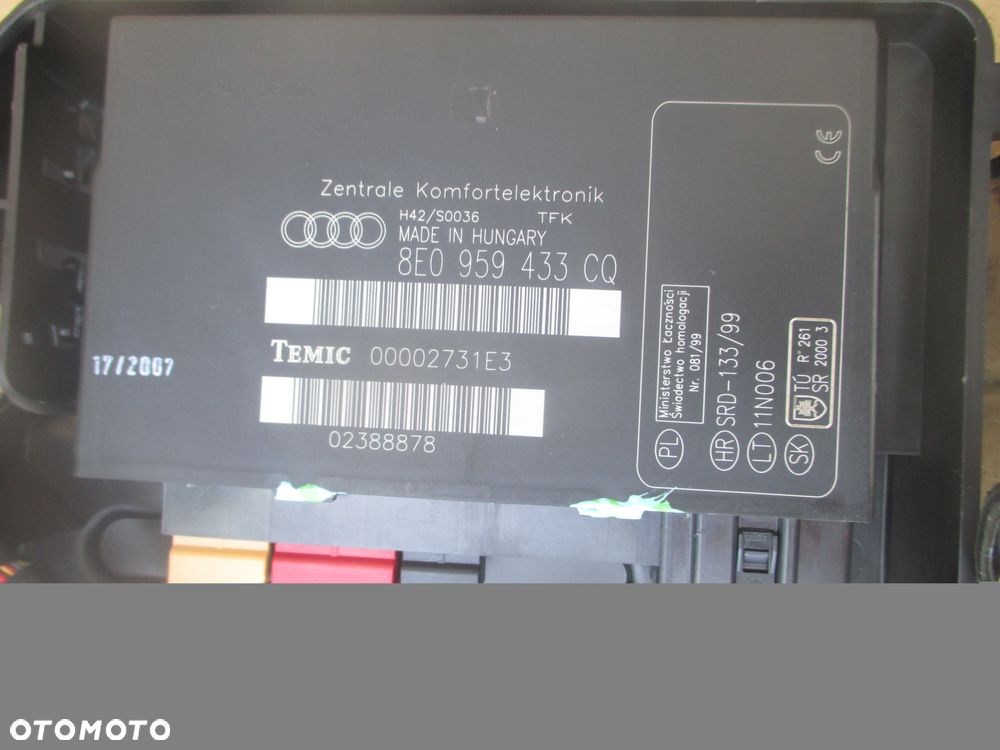 Moduł komfortu Audi A4 B7 8E0959433CQ - 2