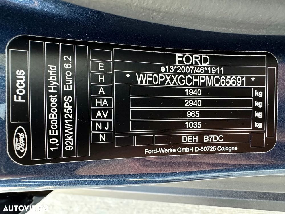 Ford Focus 1.0 EcoBoost MHEV Titanium - 26