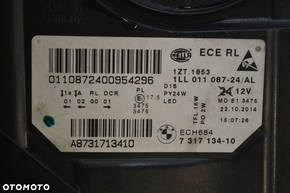 BMW F10 F11 LCI LIFT 14R LAMPA PRAWA PRZEDNIA PRAWY PRZÓD XENON UK 7317134 - 13