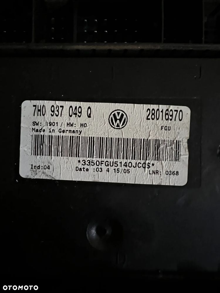 VW T5 MODUŁ STEROWNIK KOMFORTU 7H0937049Q - 2
