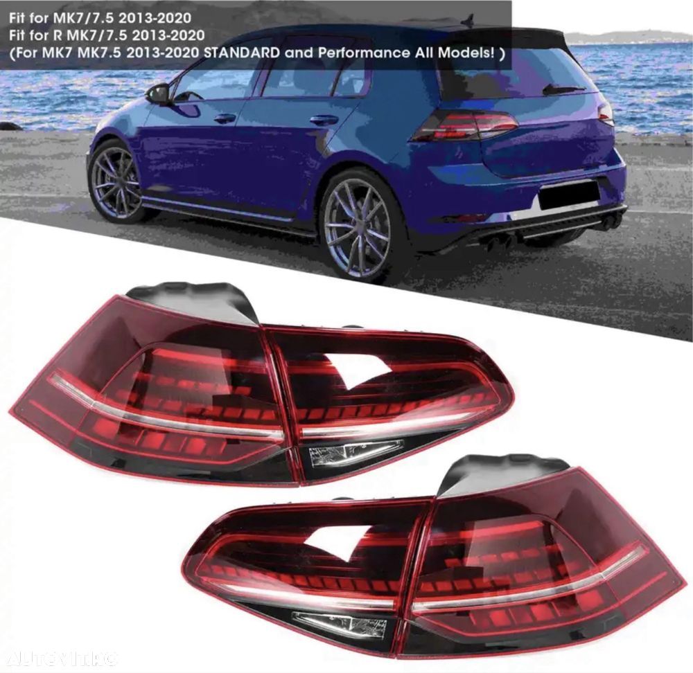 Set Lampi Triple Tripla Stop Stopuri Volkswagen Vw Golf 7 Mk7 2013-20 - 1