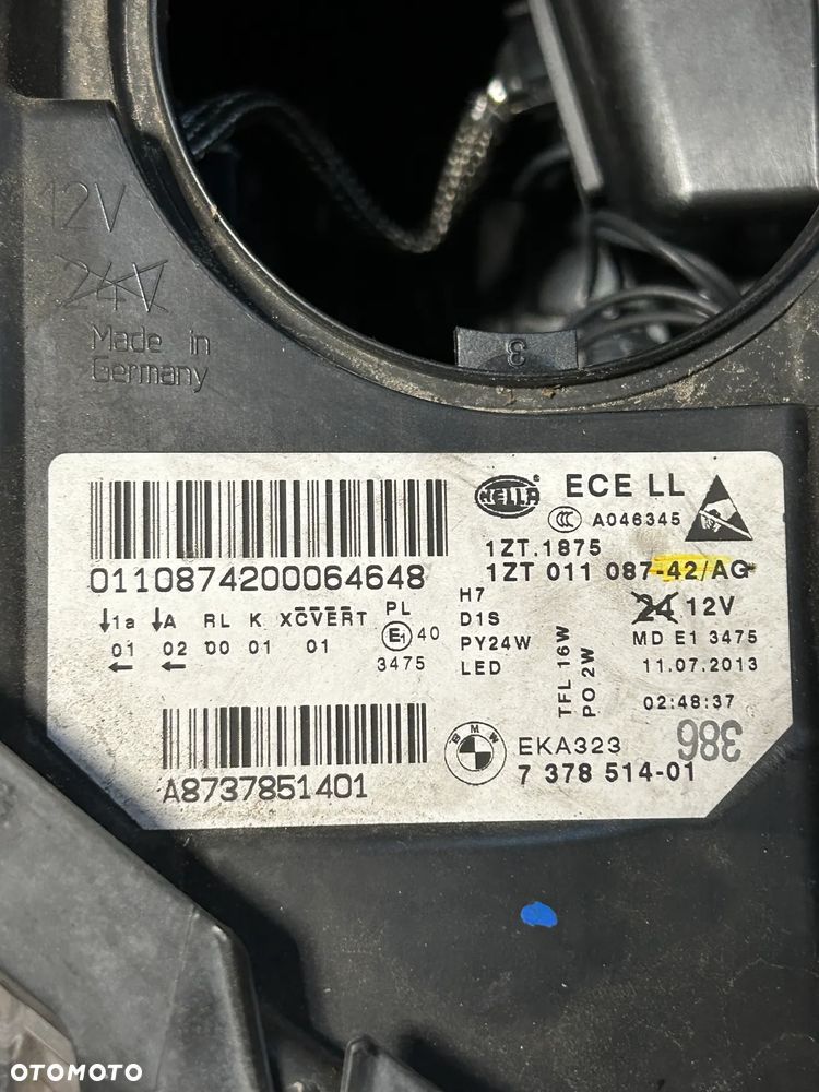 LAMPA BMW F10 F11 LCI LIFT SKRĘTNA PRAWA BIXENON !!!!ZALANA!!!!! 7378514 - 6