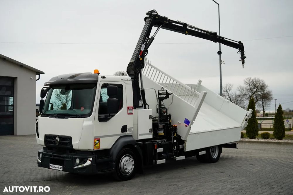 Renault D12 / BASCULATOR 3 LATE / HYDRODOLT LATERAL / HDS HIAB 077 BS2 / ROTATOR / PILOT / EURO 6 - 8