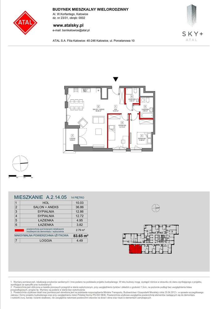 3-pokojowe mieszkanie 83m2 + loggia Bezpośrednio - Pełny obrazek: 2/24
