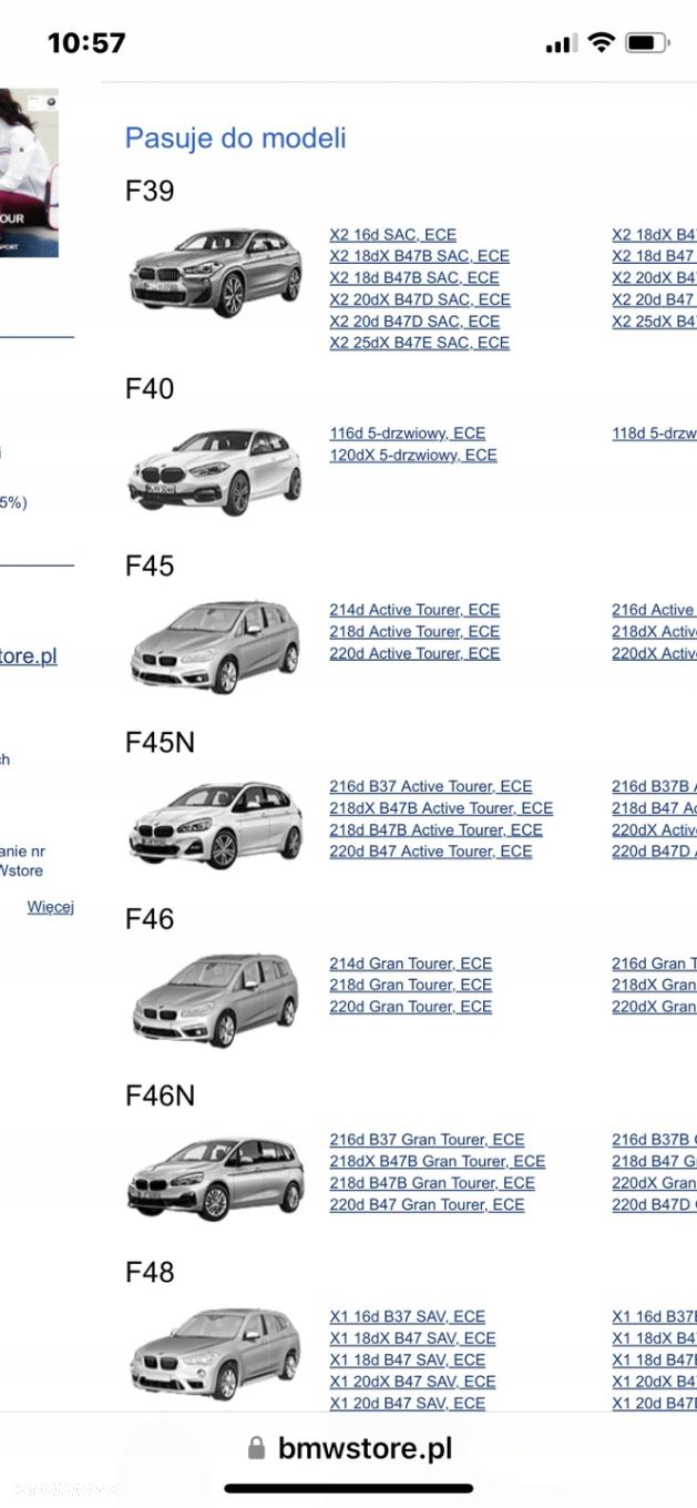 FILTR POWIETRZA BMW X1 F48 F39 F40 F45 F55 8513916 - 6
