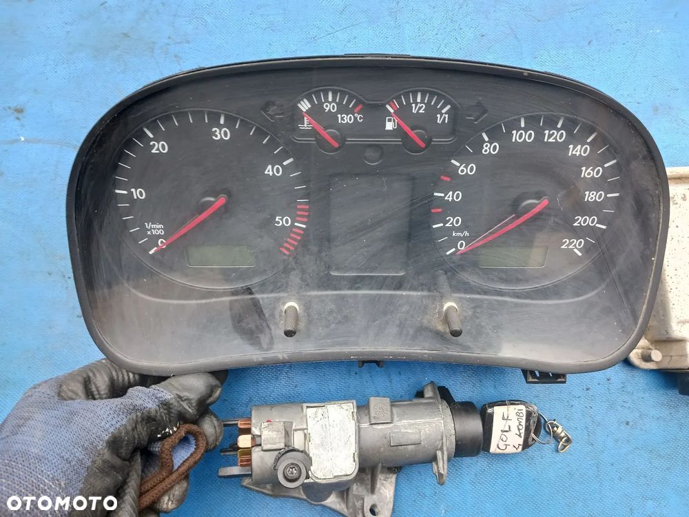 Zestaw startowy do odpalenia volkswagen Golf bora 1.9tdi 038906012M 0281001979 licznik 1J092080EJ stacyjka - 3