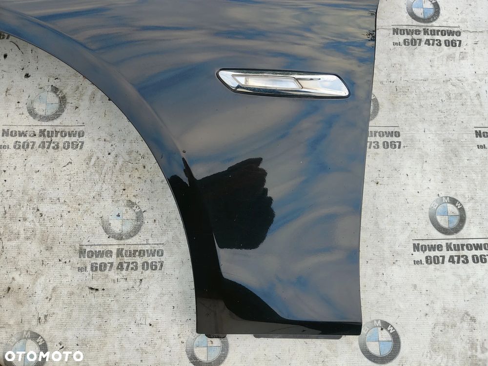 BMW F10 F11 Błotnik Lewy Przedni Przód Black Sapphire 475 Oryginał w kolor - 4