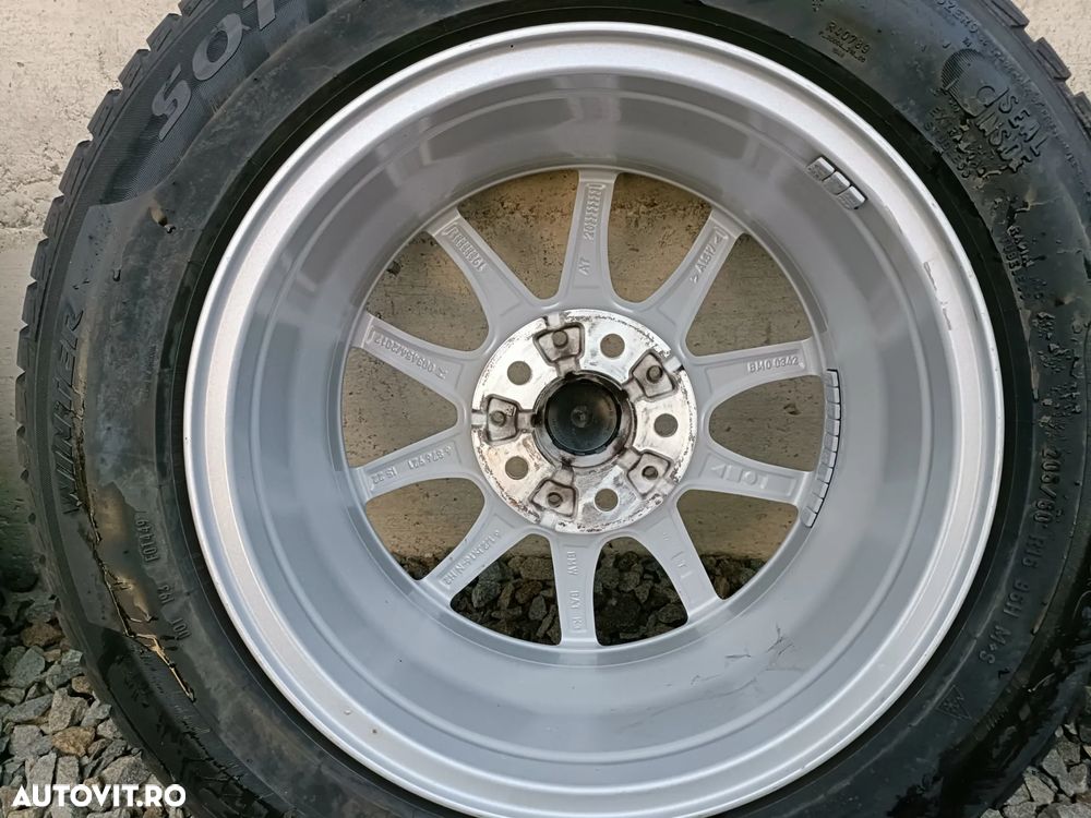 Jante aliaj/aluminiu BMW cu cauciucuri de Iarna 205/60/16, Dot 2024, 8mm - 6