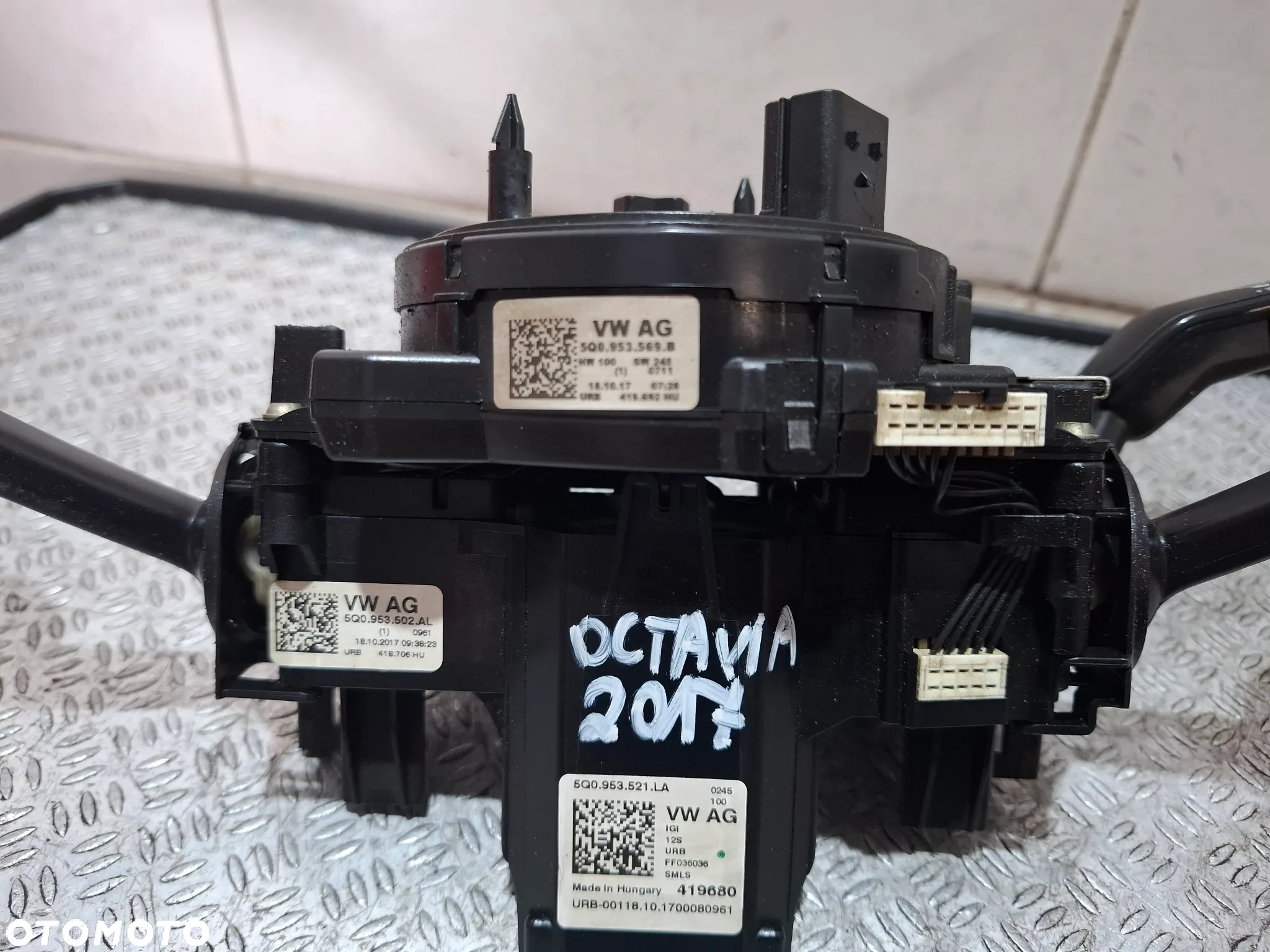 Przełącznik zespolony taśma zwijak Skoda Octavia III kombi 2,0 TDI 5Q0953502AL - 4