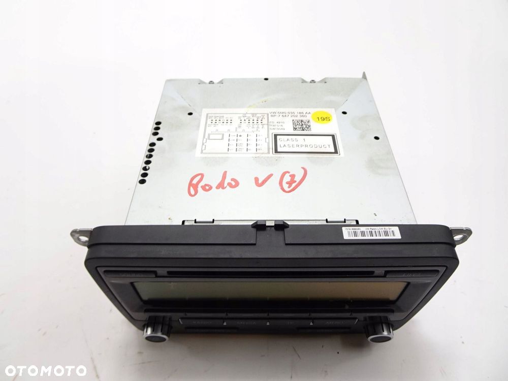radio cd volkswagen polo v 6r 5m0035186aa - 2