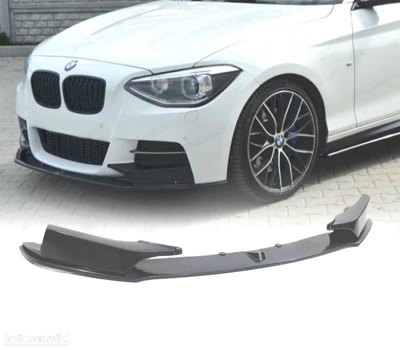 SPOILER LIP FRONTAL BMW F20 F21 11-15 LOOK M PERFORMANCE PRETO MATE - 1