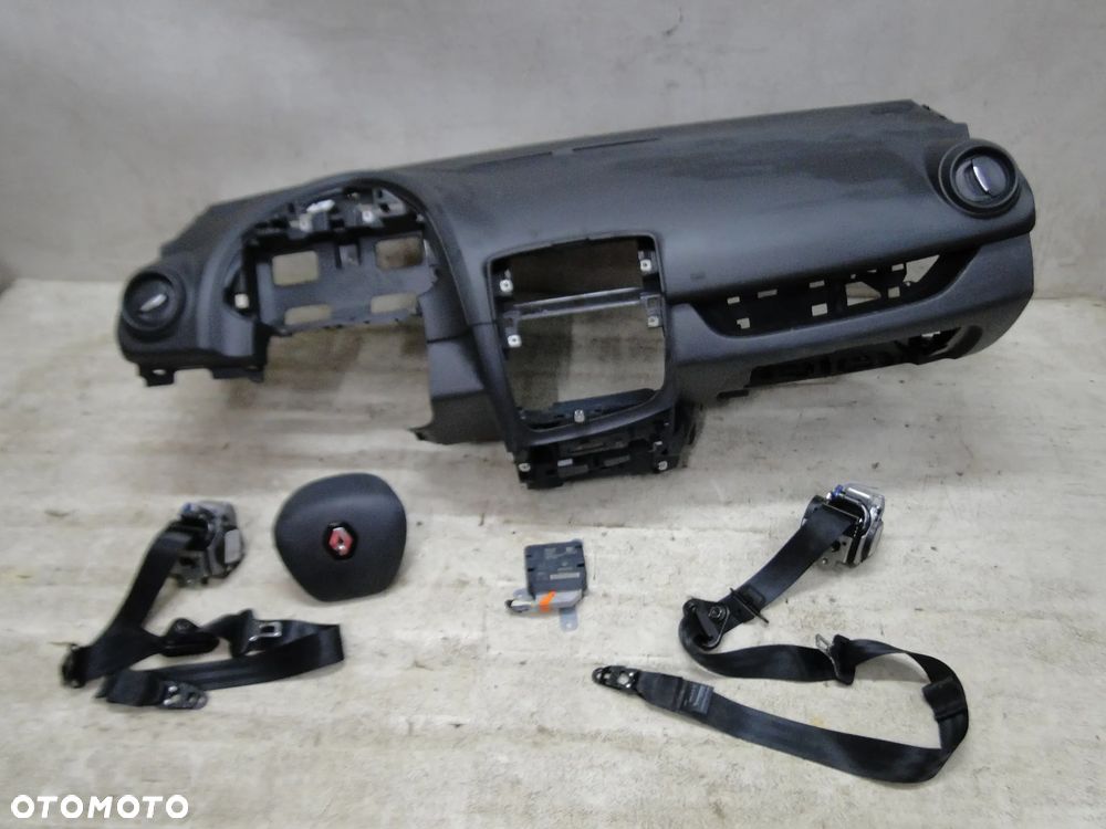 RENAULT CLIO IV 4 DESKA KONSOLA PODUSZKI AIRBAG PASY KOMPLET ORYGINAŁ EUROPA - 1