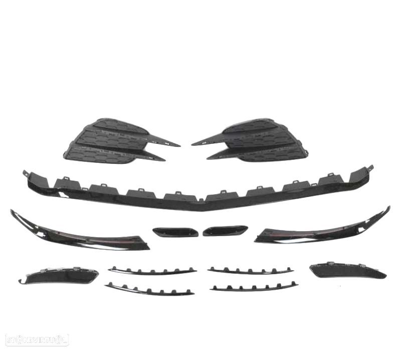 SPOILER LIP FRONTAL MERCEDES W177 18- LOOK AMG A45 19 + GRELHAS - 3