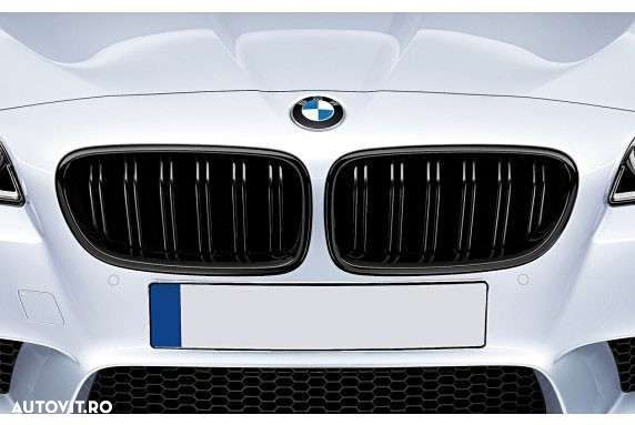 GRILE pentru BMW Seria 5 F10 NEW M5 M Look negru mat si lucios  CALITATE PREMIUM ⭐️⭐️⭐️⭐️⭐️ - 1