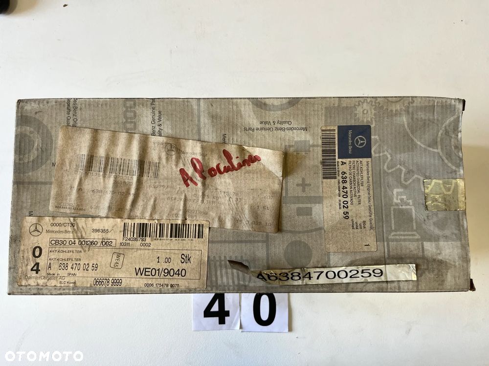 Filtr w węglem aktywnym Mercedes Vito 108 CDI 110 CDI 112 CDI 113 114  6384700259 - 2