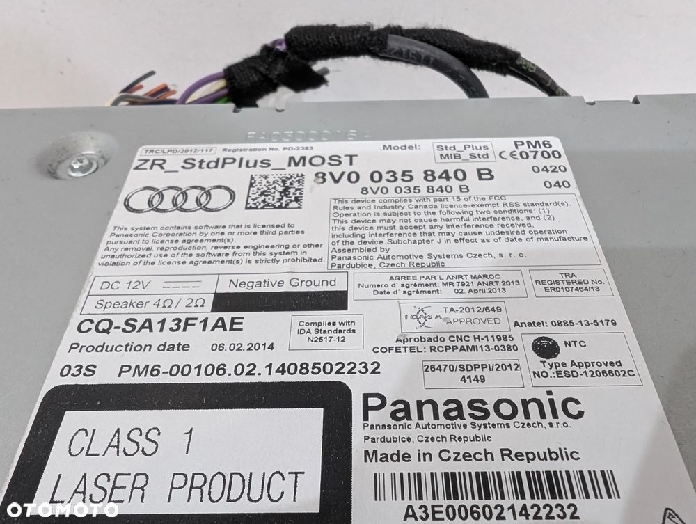 AUDI A3 8V NAWIGACJA GPS CZYTNIK WYŚWIETLACZ MMI 8V0035840B 8V0857273M 8V0919614B - 14