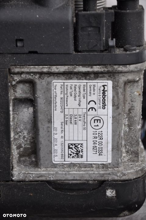 WEBASTO THERMOPRO 50 ACTROS MP4 E6 14R NR 9022347D / 1320562892 - 12