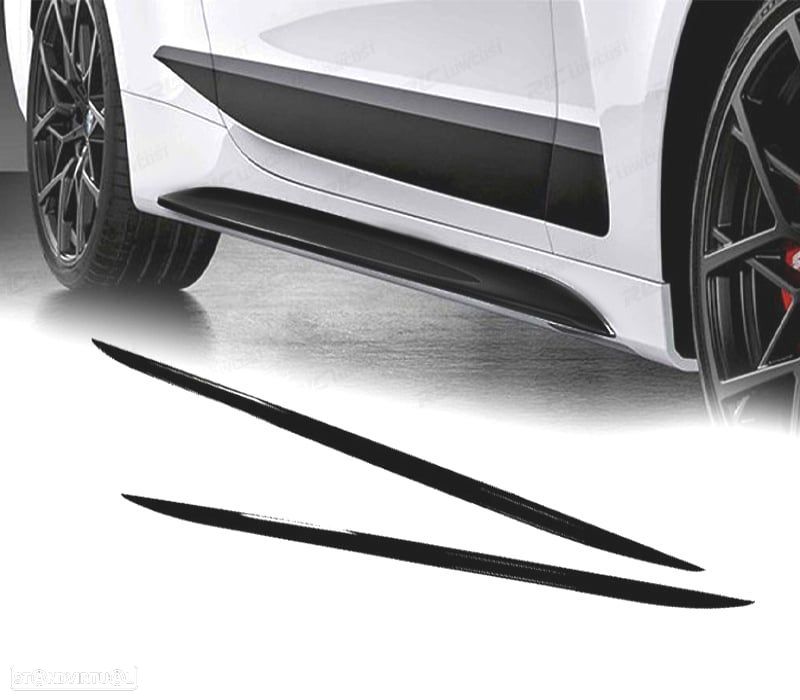 FRISOS LATERAIS INFERIORES BMW G22 20- LOOK M PERFORMANCE PRETO BRILHANTE - 1
