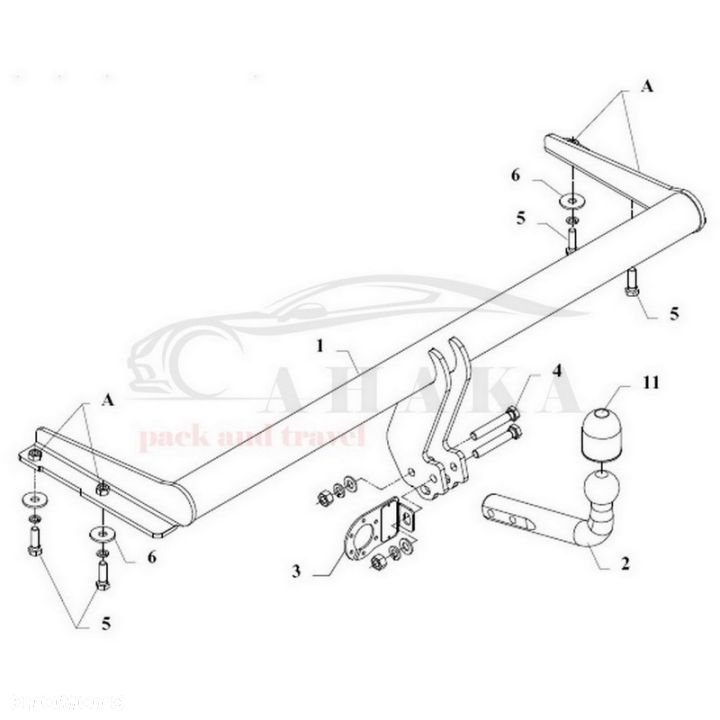 Hak Holowniczy Odkręcany Do Vw Volkswagen Golf Iii Hatchback 1991-1997 - 5