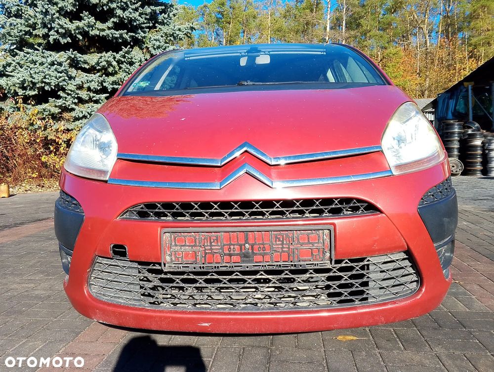 KOMPLETNY PRZÓD Citroen C4 Picasso I Przed Lift (06-10r.) EKQ - WICKED RED kolor lakier czerwony MASKA LAMPA prawa lewa ZDERZAK BŁOTNIK GRILL ATRAPA PAS PRZEDNI WZMOCNIENIE CZOŁOWE CHŁODNICA HALOGEN do założenia bez malowania - 1