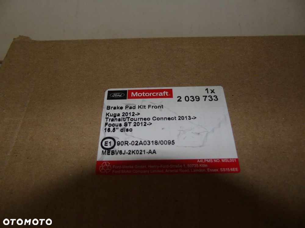 Klocki hamulcowe Ford Kuga Focus ST Connect - 5