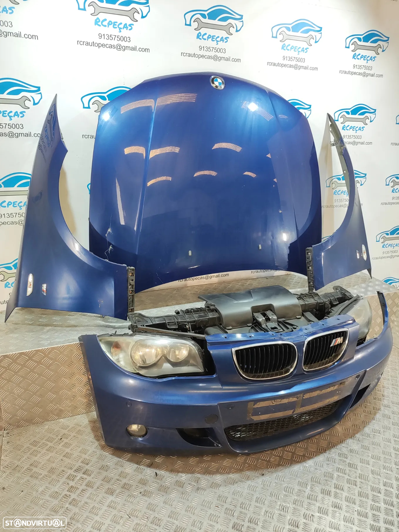 FRENTE COMPLETA BMW SERIE 1 E87 E81 PACK M PARACHOQUES SENSORES GUARDA-LAMAS OTICAS RADIADOR VENTILADOR FRENTE FIBRA REFORÇO - 2