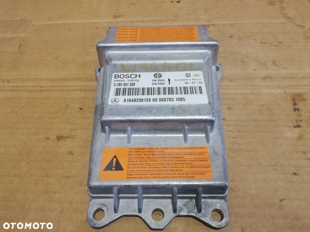 Moduł Airbag, sterownik poduszek powietrznych Mercedes W164GL