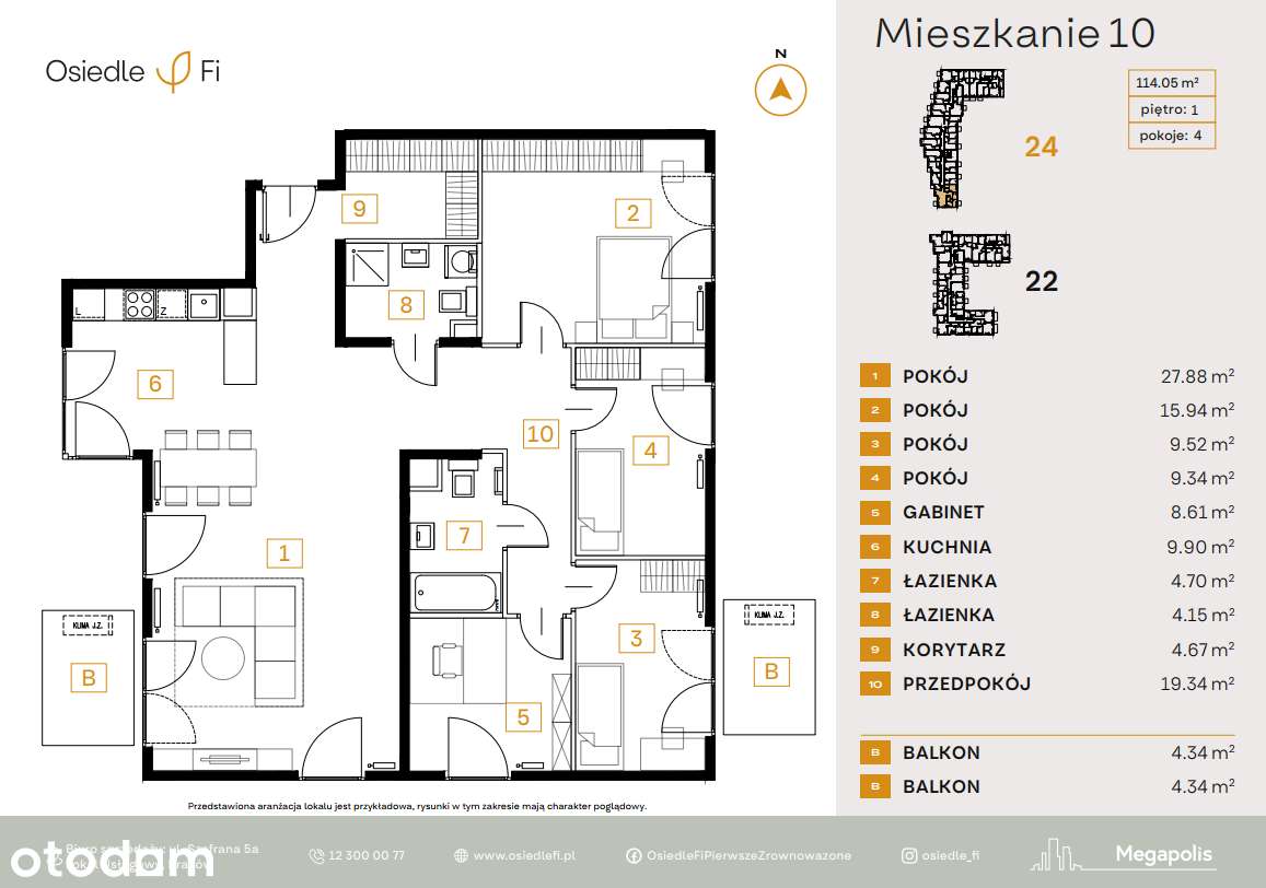 4 pok + gabinet | duży salon | 3 strony świata | 2 balkony | smarthome