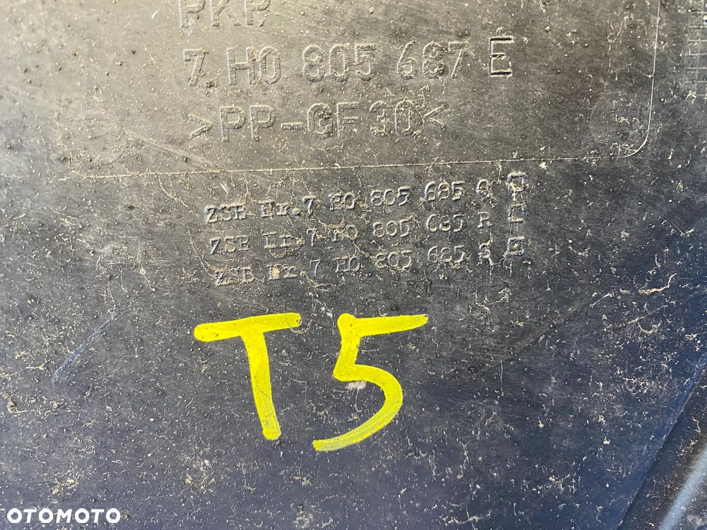 OSŁONA PŁYTA PODWOZIA POD SILNIK SKRZYNIĘ ŚRODKOWA VW TRANSPORTER T5 MULTIVAN 7H0805687E ORYGINAŁ - 6