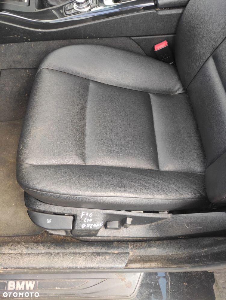 FOTEL LEWY PRZÓD PRZEDNI BMW F10 CZARNA SKÓRA GRZANY C20 - 2