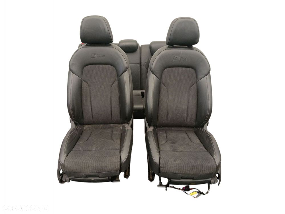 FOTELE KANAPA KOMPLET AUDI Q3 I 8U (2011-2014) PÓŁSKÓRA S-LINE UK - 1
