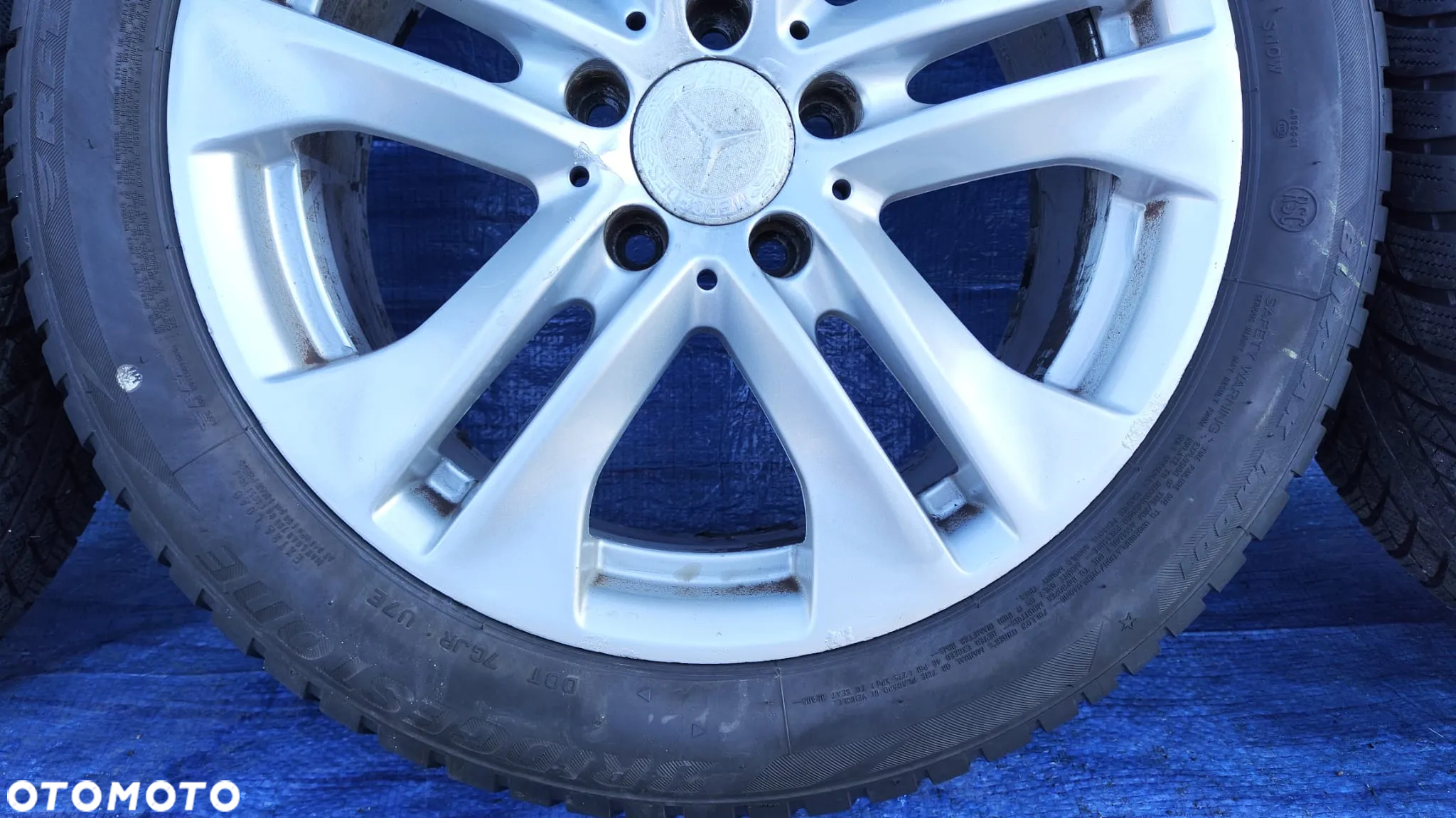 KOŁA FELGI ALUMINIOWE ALUFELGI 8Jx17 ET48 A2124010902 OPONY ZIMOWE BRIDGESTONE BLIZZAK LM001 225/50R17 225 50 17 MERCEDES W212 W207 - 7