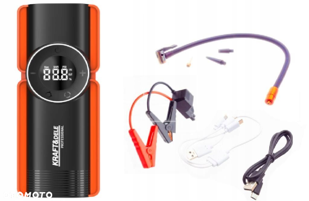KraftDele URZĄDZENIE WIELOFUNKCYJNE JUMP STARTER 1200A POWERBANK KD5492 - 2