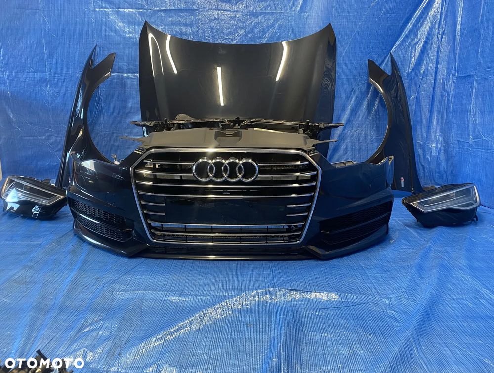 PRZÓD KOMPLETNY MASKA ZDERZAK LAMPY PAS PRZEDNI FULL LED AUDI A6 C7 S-LINE LIFT LX5R - 7