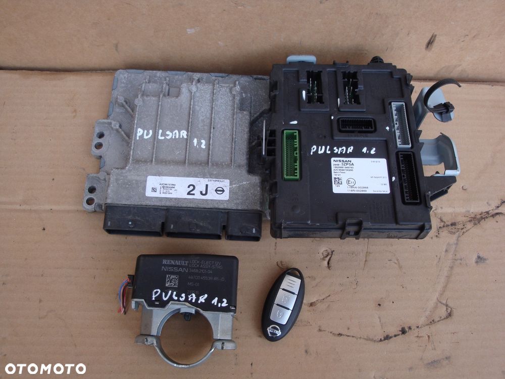 NISSAN PULSAR 1.2 T 14-18 KOMPUTER KLUCZYK STACYJKA ZESTAW - 1