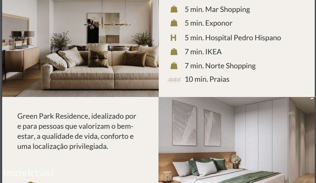 T2 Novo no Empreendimento Green Park em Matosinhos a 10 Minutos da Pra - Grande imagem: 4/24