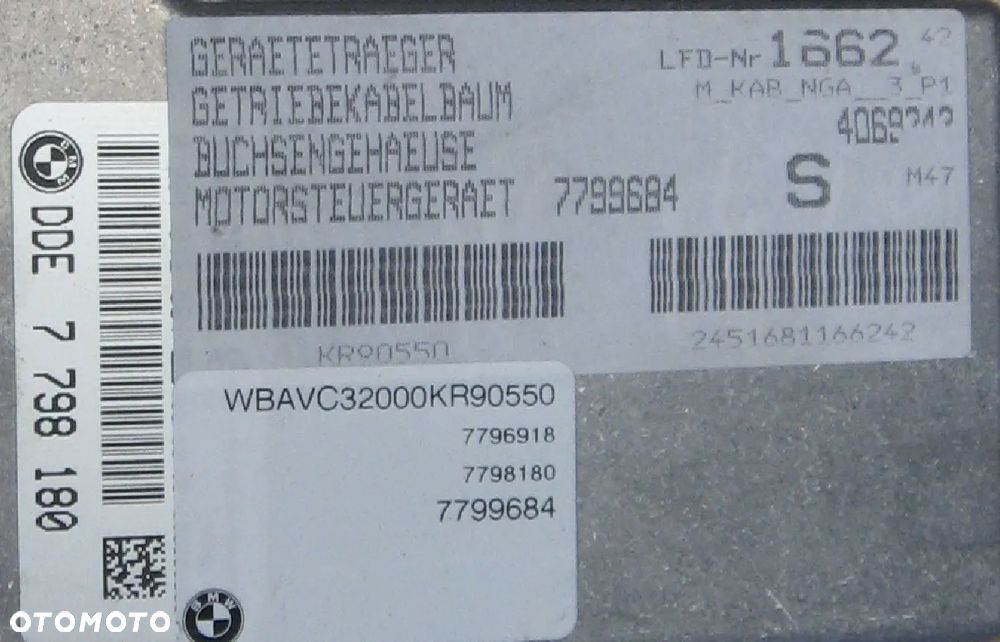 BMW E90 2.0 DIESEL 7798180 sterownik silnika komputer - 2