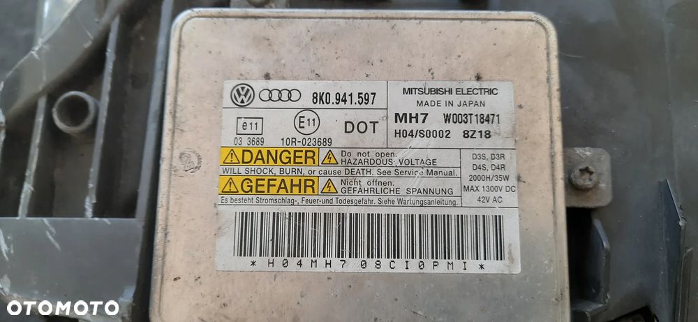 Audi A6 c6 FL Prawa lampa Bi ksenon z dziennymi Led  4f0941030 1el009925-52 hella Przetwornica 8k0941597 Uszkodzona obudowa - 6