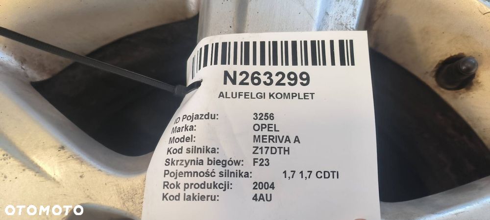 ALUFELGI KOMPLET OPEL MERIVA A 15'' - 1