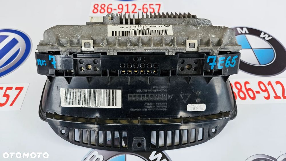 BMW 7 E65 E66 LIFT Wyświetlacz 8,8 Monitor nawigacji 9110639 - 3