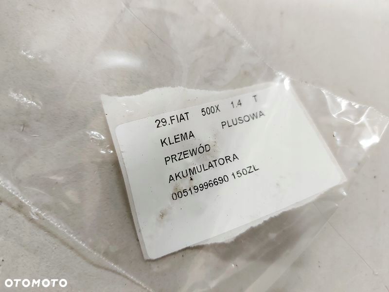 fiat 500x 1.4 t klema plusowa przewód akumulatora 00519996690 - 6