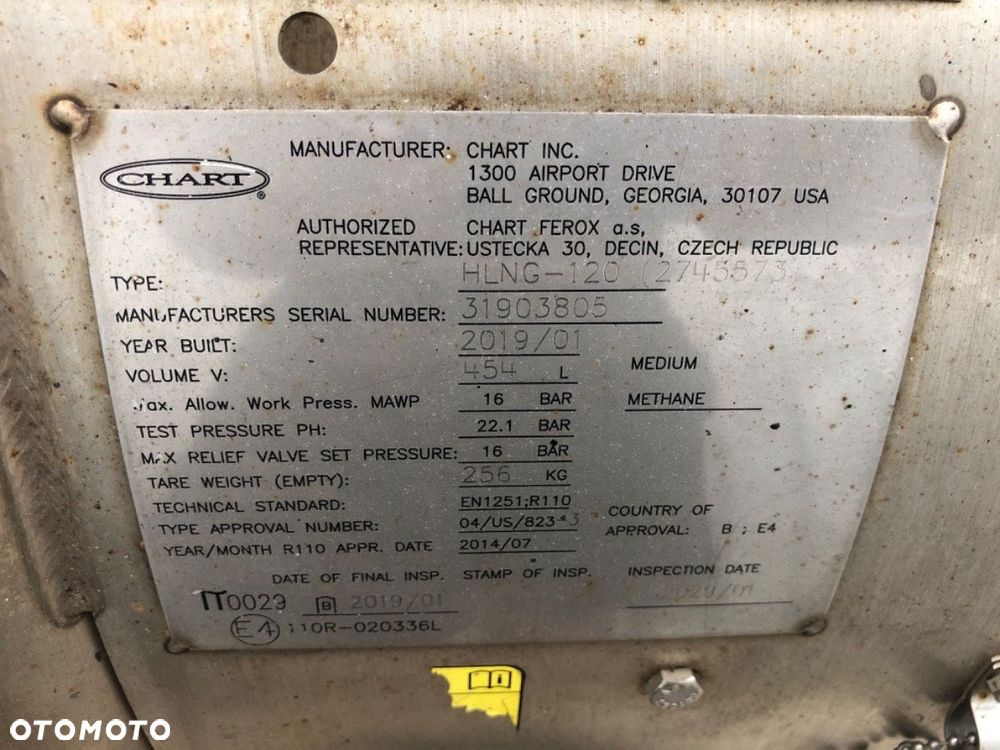 ZBIORNIK PALIWA GAZU LNG  SCANIA L,P,G,R,S - series 2016 - 2022 R410 302 kW [411 KM] 8x4/4 2017 - 4